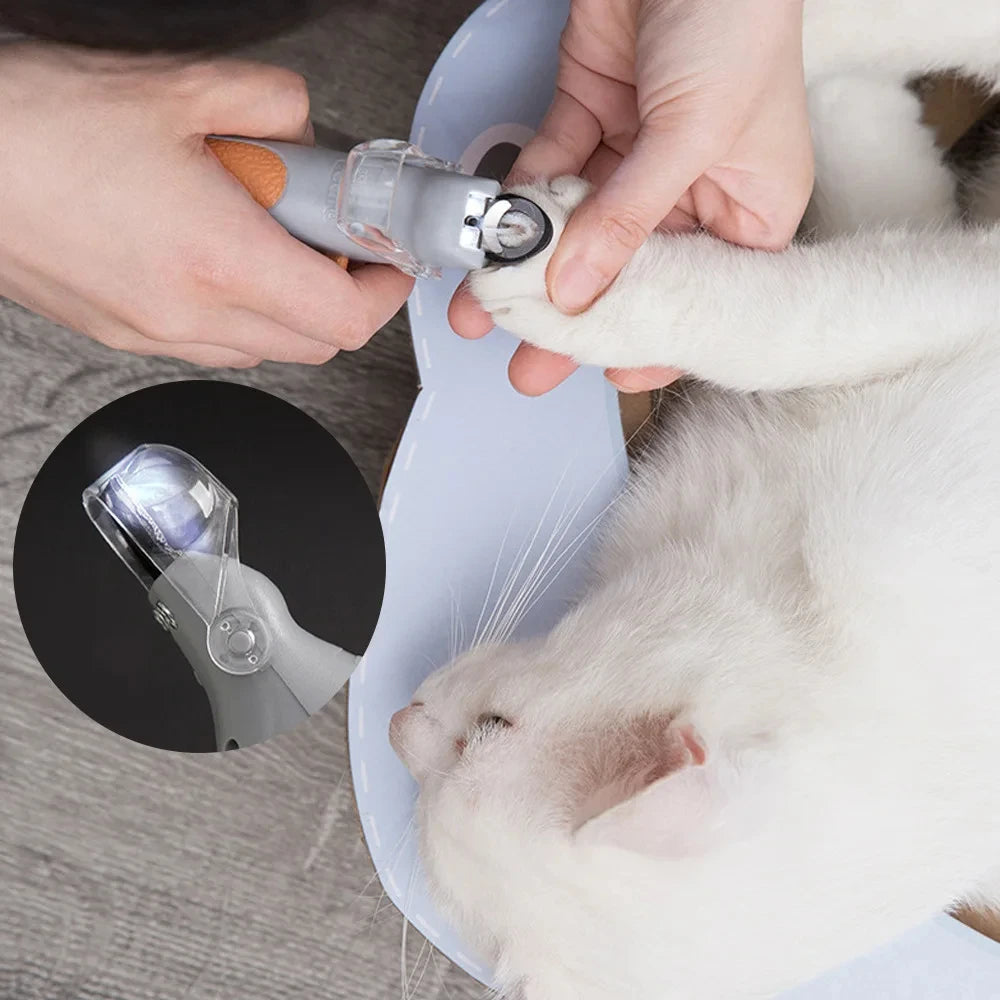 Professional Pet Nail Clipper with LED Light – Safe & Precise
