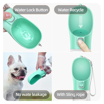 Portable Dog Water Bottle with Drinking Bowl – Leakproof