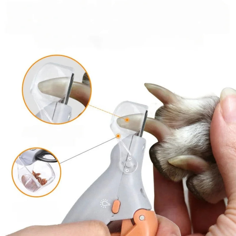 Pet Nail Clipper with LED Light & Grinder