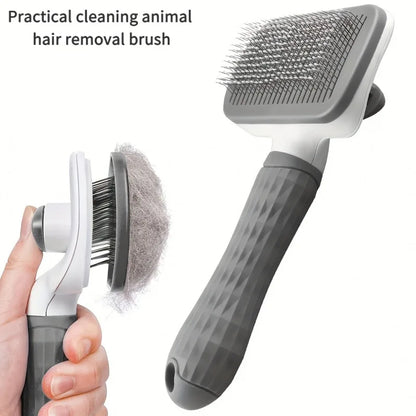 Self-Cleaning Pet Grooming Brush – One-Click Hair Removal for Cats & Dogs
