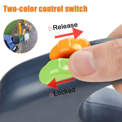 Retractable Dual Dog Leash with LED Light – Reflective & Tangle-Free