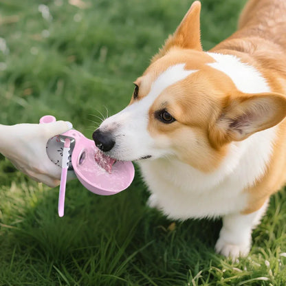 2-in-1 Stainless Steel Dog Travel Water Bottle