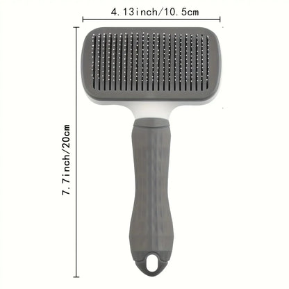 Self-Cleaning Pet Grooming Brush – One-Click Hair Removal