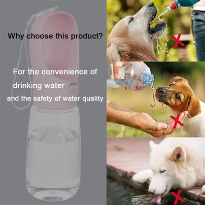 Portable Dog Water Bottle with Drinking Bowl – Leakproof