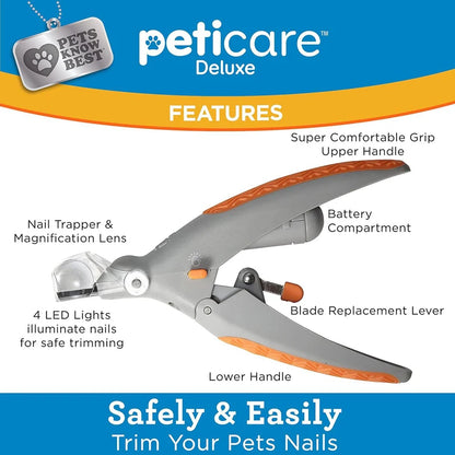 Pet Nail Clipper with LED Light & Grinder