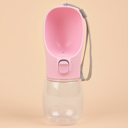 Portable Dog Water Bottle with Drinking Bowl – Leakproof for Walks & Hikes