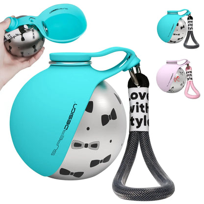 2-in-1 Stainless Steel Dog Travel Water Bottle