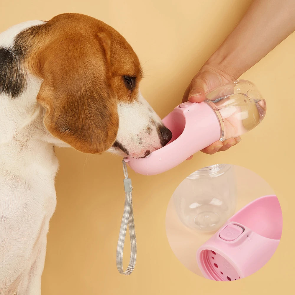 Portable Dog Water Bottle with Drinking Bowl – Leakproof