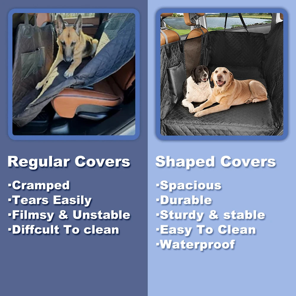 Dog Car Back Seat Extender & Hammock – Waterproof with Hard Bottom