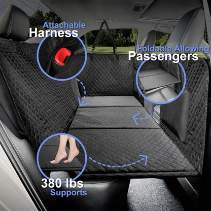 Dog Car Back Seat Extender & Hammock – Waterproof with Hard Bottom