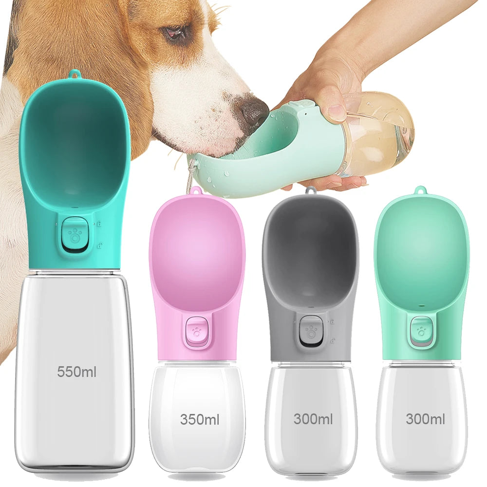 Portable Dog Water Bottle with Drinking Bowl – Leakproof
