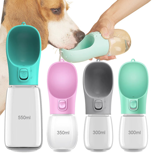 Portable Dog Water Bottle with Drinking Bowl – Leakproof
