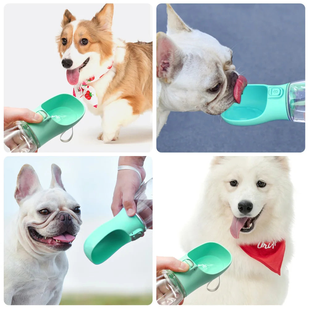 Portable Dog Water Bottle with Drinking Bowl – Leakproof