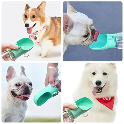 Portable Dog Water Bottle with Drinking Bowl – Leakproof