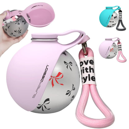 2-in-1 Stainless Steel Dog Travel Water Bottle