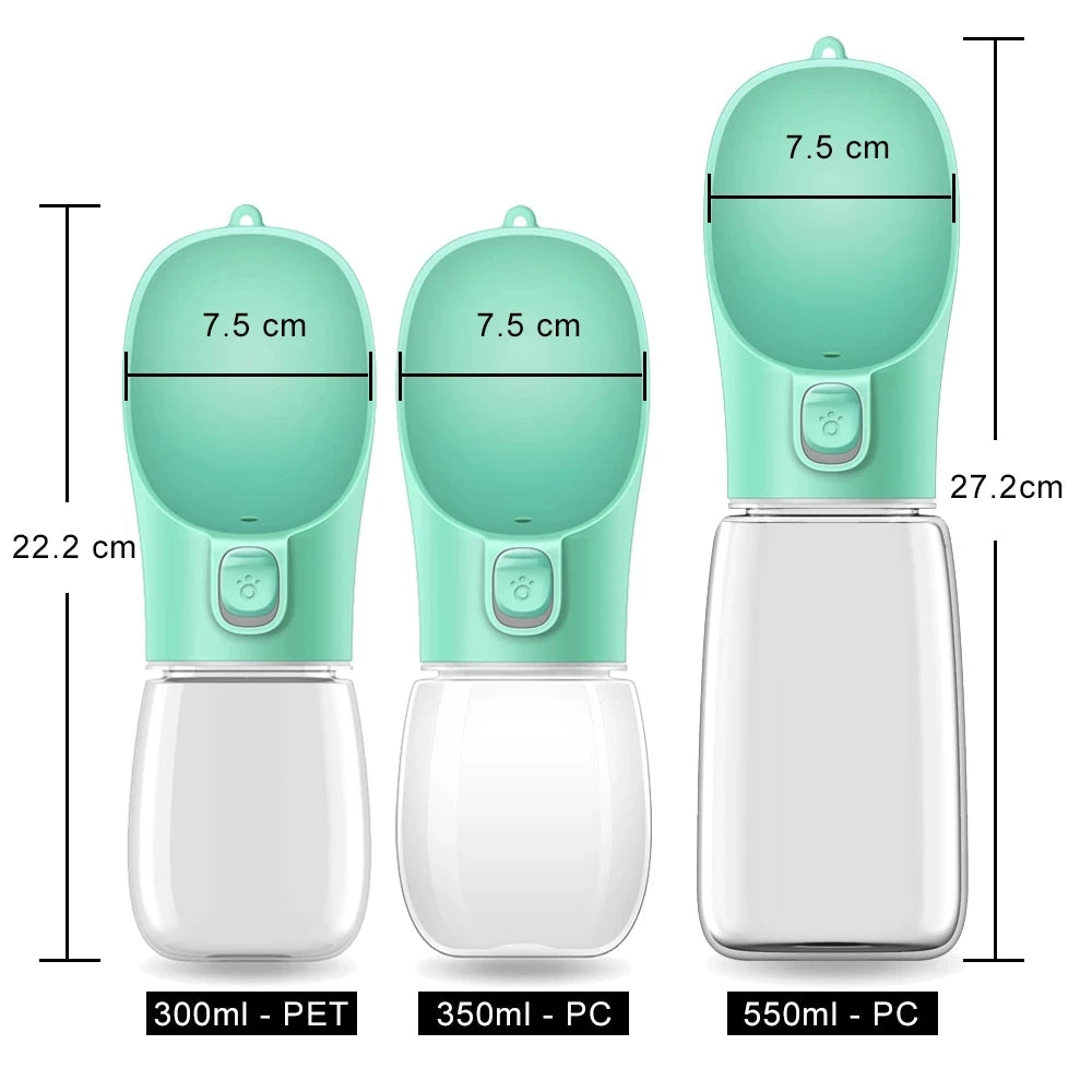 Portable Dog Water Bottle with Drinking Bowl – Leakproof for Walks & Hikes