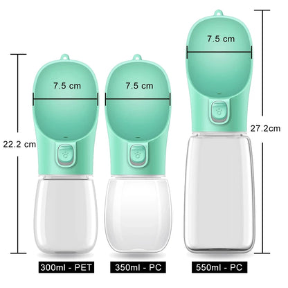 Portable Dog Water Bottle with Drinking Bowl – Leakproof for Walks & Hikes
