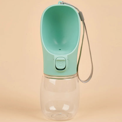 Portable Dog Water Bottle with Drinking Bowl – Leakproof for Walks & Hikes