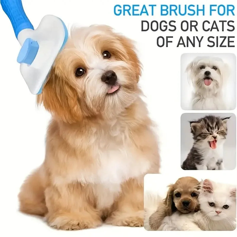 Self-Cleaning Pet Grooming Brush – One-Click Hair Removal for Cats & Dogs