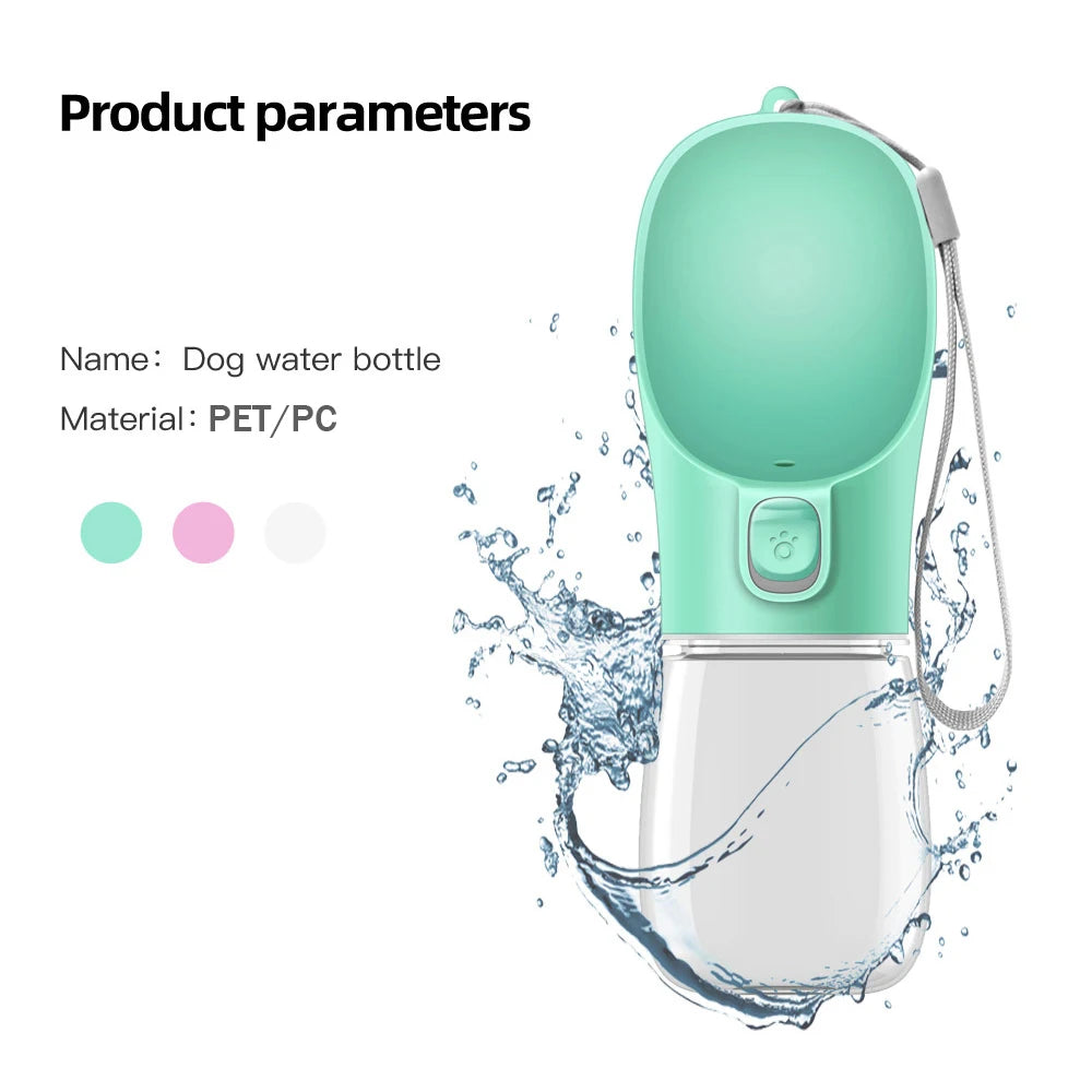 Portable Dog Water Bottle with Drinking Bowl – Leakproof